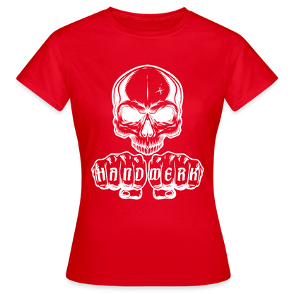 Frauen T-Shirt "Skull-Handwerk" Rot Frauen T-Shirt {{ color }}