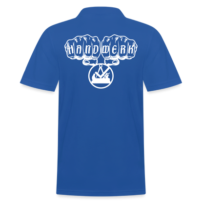 Männer Poloshirt "Schreiner" (hinten bedruckt) Royalblau Männer Poloshirt {{ color }}