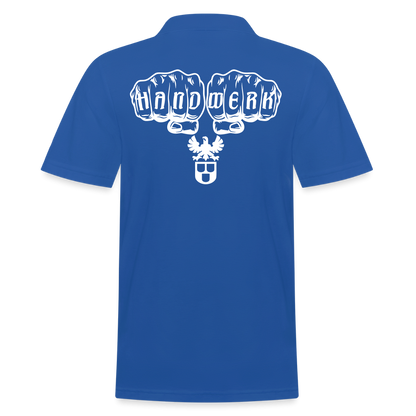 Männer Poloshirt "Maler" (hinten bedruckt) Royalblau Männer Poloshirt {{ color }}
