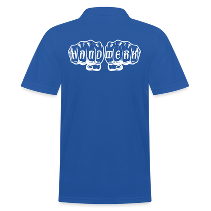 Männer Poloshirt "Handwerk" (hinten bedruckt) Royalblau Männer Poloshirt {{ color }}