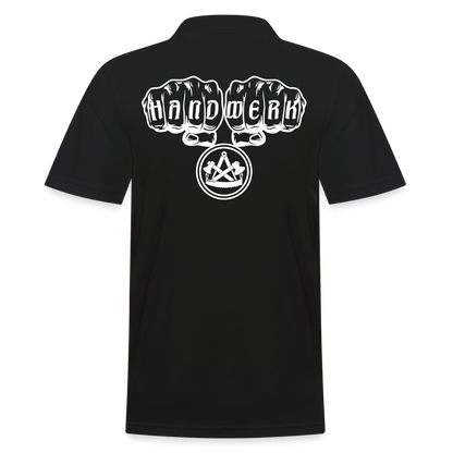 Männer Poloshirt "Zimmermann" (hinten bedruckt) Schwarz Männer Poloshirt {{ color }}
