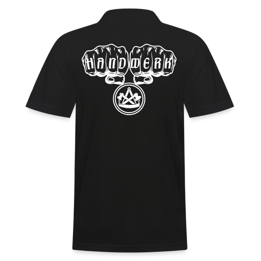 Männer Poloshirt "Zimmermann" (hinten bedruckt) Schwarz Männer Poloshirt {{ color }}