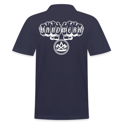 Männer Poloshirt "Zimmermann" (hinten bedruckt) Navy Männer Poloshirt {{ color }}