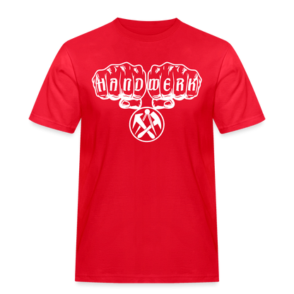 Männer Workwear T-Shirt "Dachdecker" Rot Männer Workwear T-Shirt {{ color }}