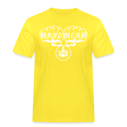 Männer Workwear T-Shirt "Maurer" Gelb Männer Workwear T-Shirt {{ color }}