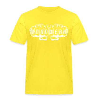 Männer Workwear T-Shirt "Handwerk" Gelb Männer Workwear T-Shirt {{ color }}