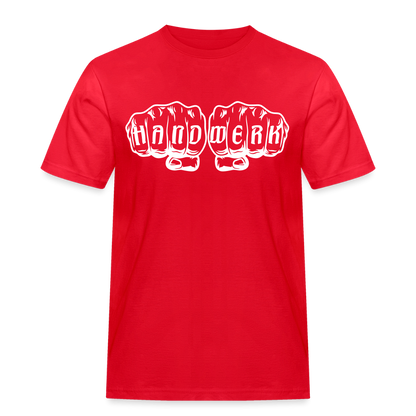 Männer Workwear T-Shirt "Handwerk" Rot Männer Workwear T-Shirt {{ color }}