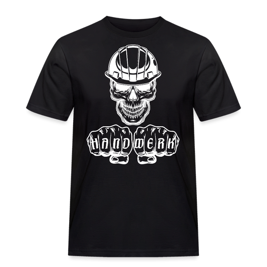 Männer Workwear T-Shirt "Skull-Helm-Handwerk" Schwarz Männer Workwear T-Shirt {{ color }}