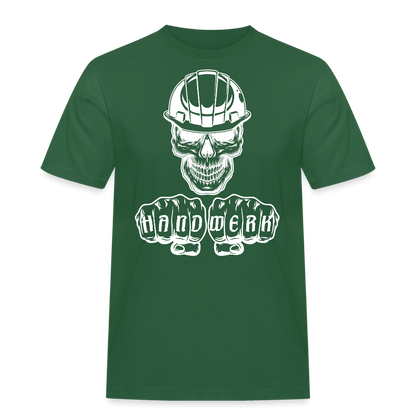 Männer Workwear T-Shirt "Skull-Helm-Handwerk" Flaschengrün Männer Workwear T-Shirt {{ color }}
