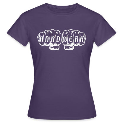 Frauen T-Shirt "Handwerk" Dunkellila Frauen T-Shirt {{ color }}