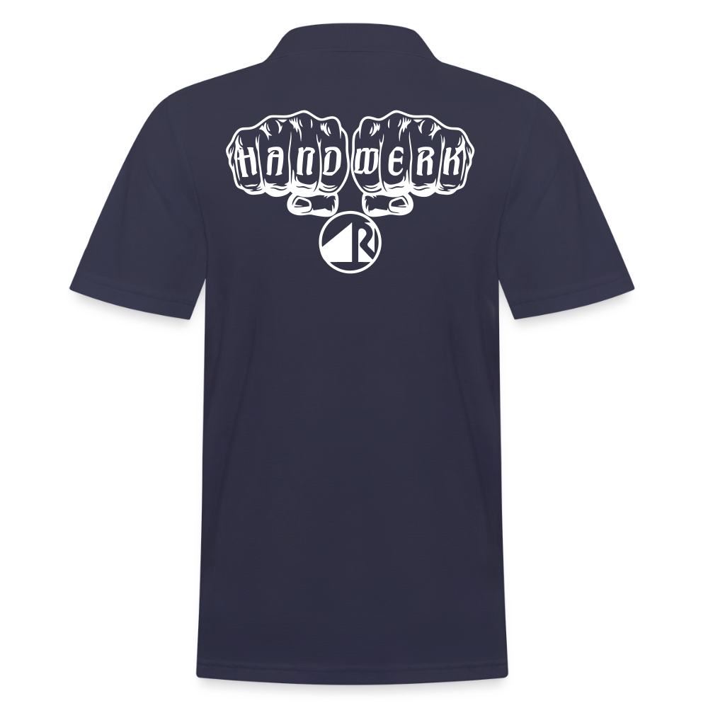 Männer Poloshirt "Raumausstatter" (hinten bedruckt) Navy Männer Poloshirt {{ color }}