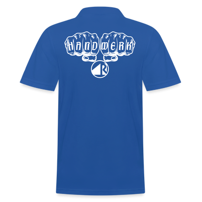 Männer Poloshirt "Raumausstatter" (hinten bedruckt) Royalblau Männer Poloshirt {{ color }}