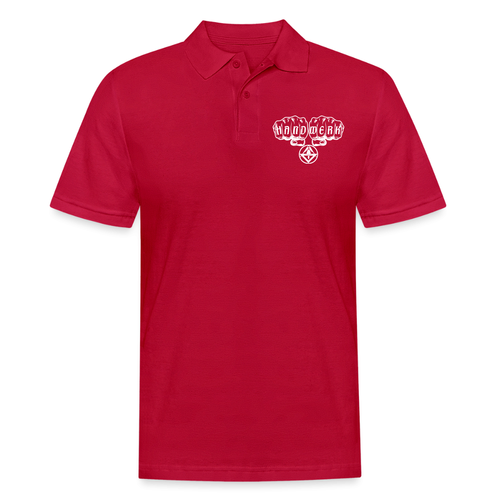 Männer Poloshirt "Stuckateur" cherry red Männer Poloshirt {{ color }}