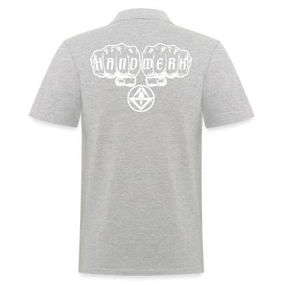 Männer Poloshirt "Stuckateur" Grau meliert Männer Poloshirt {{ color }}