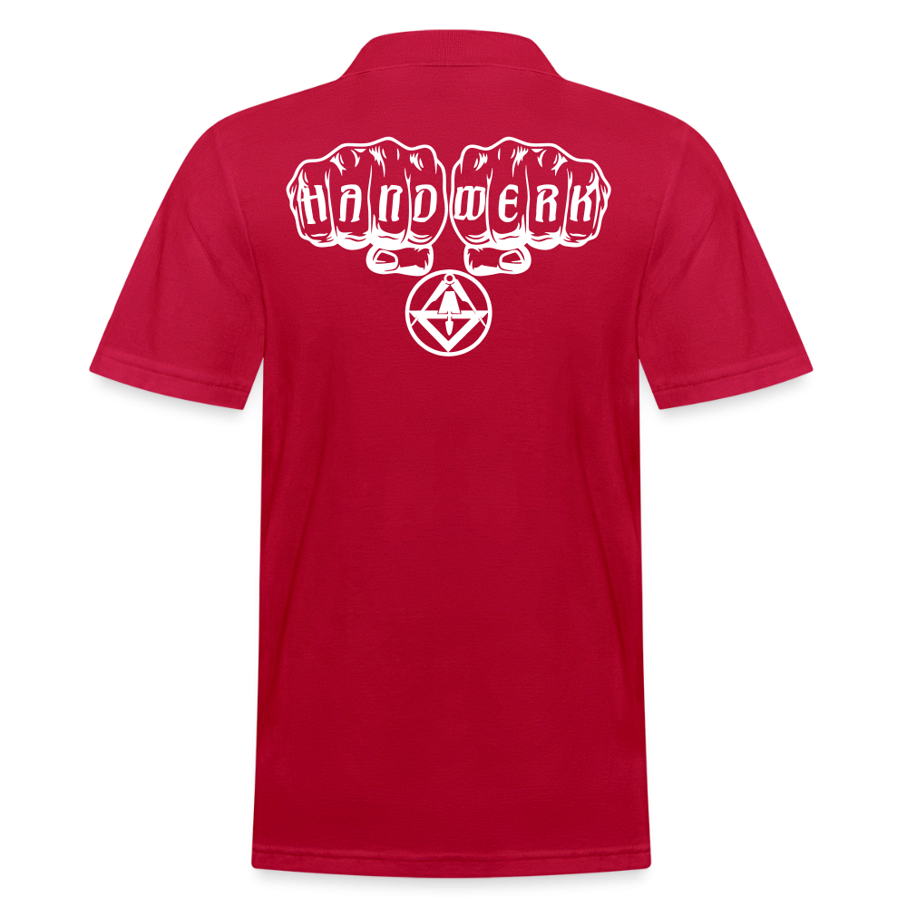 Männer Poloshirt "Stuckateur" cherry red Männer Poloshirt {{ color }}