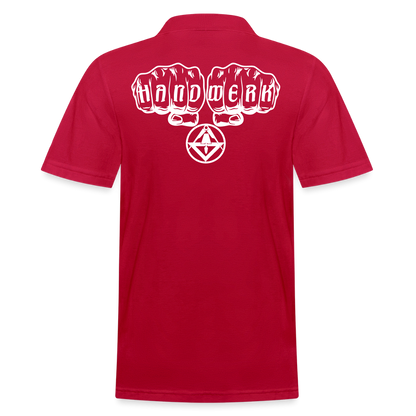 Männer Poloshirt "Stuckateur" cherry red Männer Poloshirt {{ color }}