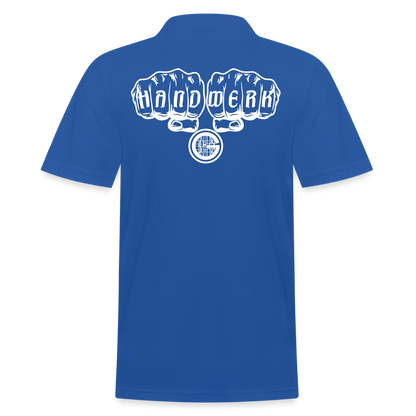 Männer Poloshirt "Gerüstbauer" (hinten bedruckt) Royalblau Männer Poloshirt {{ color }}