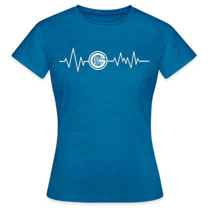 Frauen T-Shirt "Gerüstbauer" Antikblaues Saphir meliert Frauen T-Shirt {{ color }}