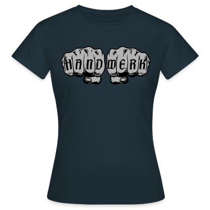 Frauen T-Shirt "Power-Handwerk" Navy Frauen T-Shirt {{ color }}