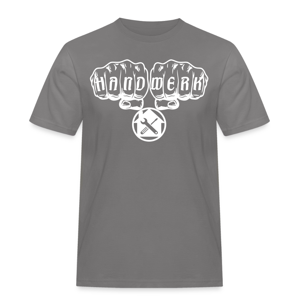 Männer Workwear T-Shirt "Hausmeister" Grau Männer Workwear T-Shirt {{ color }}