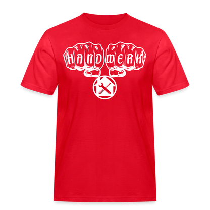 Männer Workwear T-Shirt "Hausmeister" Rot Männer Workwear T-Shirt {{ color }}