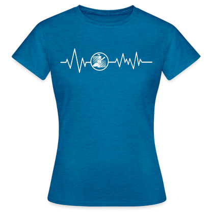 Frauen T-Shirt "Fliesenleger" Antikblaues Saphir meliert Frauen T-Shirt {{ color }}