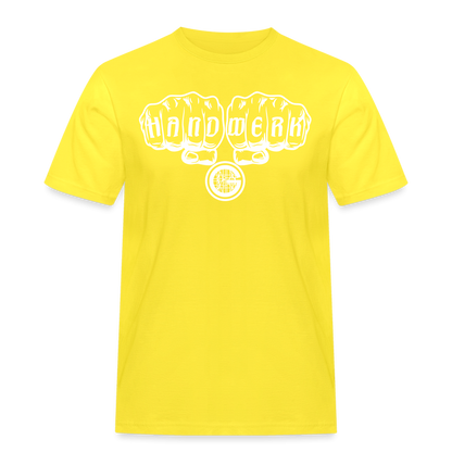 Männer Workwear T-Shirt "Gerüstbauer" Gelb Männer Workwear T-Shirt {{ color }}