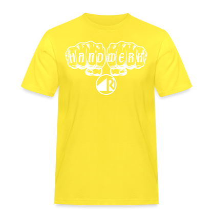 Männer Workwear T-Shirt "Raumausstatter" Gelb Männer Workwear T-Shirt {{ color }}