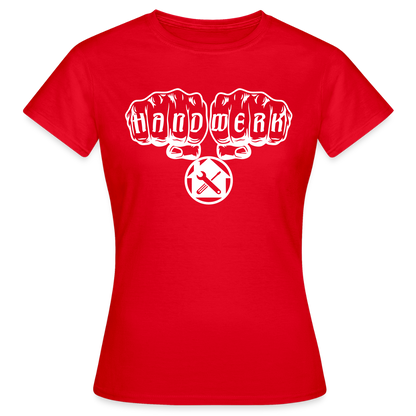 Frauen T-Shirt "Hausmeister" Rot Frauen T-Shirt {{ color }}