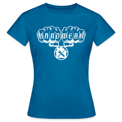 Frauen T-Shirt "Hausmeister" Antikblaues Saphir meliert Frauen T-Shirt {{ color }}