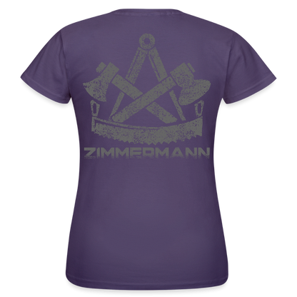 Frauen T-Shirt "Zimmermann" Dunkellila Frauen T-Shirt {{ color }}