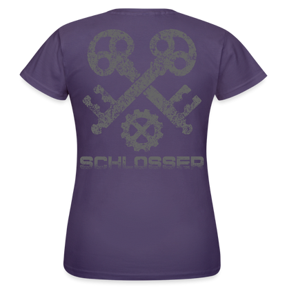 Frauen T-Shirt "Schlosser" Dunkellila Frauen T-Shirt {{ color }}