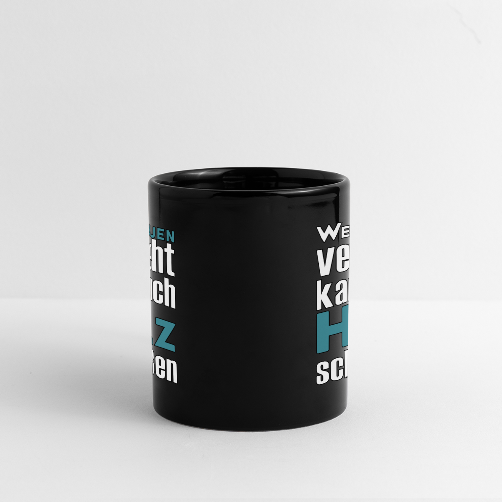 Panoramatasse schwarz "Holz schweißen" Panoramatasse farbig {{ color }}