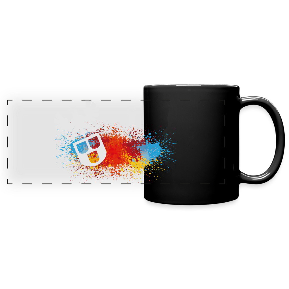 Panoramatasse schwarz "Maler-Splash" Schwarz One size Panoramatasse farbig {{ color }}