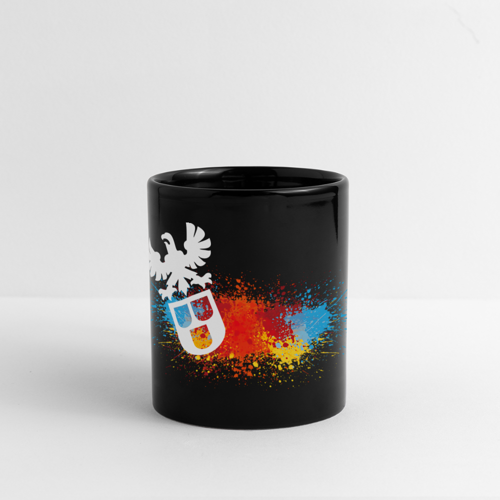 Panoramatasse schwarz "Maler-Splash" Panoramatasse farbig {{ color }}