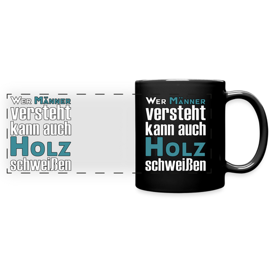Panoramatasse schwarz "Holz schweißen" Schwarz One size Panoramatasse farbig {{ color }}