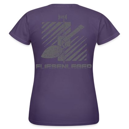 Frauen T-Shirt "Fliesenleger" (hinten bedruckt) Dunkellila Frauen T-Shirt {{ color }}