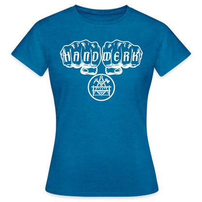 Frauen T-Shirt "Betonbauer" Antikblaues Saphir meliert Frauen T-Shirt {{ color }}