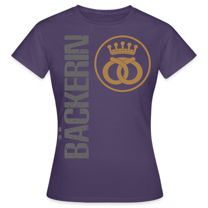Frauen T-Shirt "Bäckerin" Dunkellila Frauen T-Shirt {{ color }}