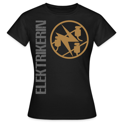 Frauen T-Shirt "Elektrikerin" Schwarz Frauen T-Shirt {{ color }}
