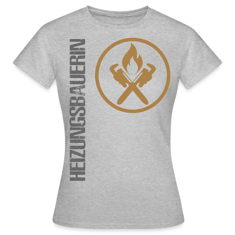 Frauen T-Shirt "Heizungsbauerin" Grau meliert Frauen T-Shirt {{ color }}