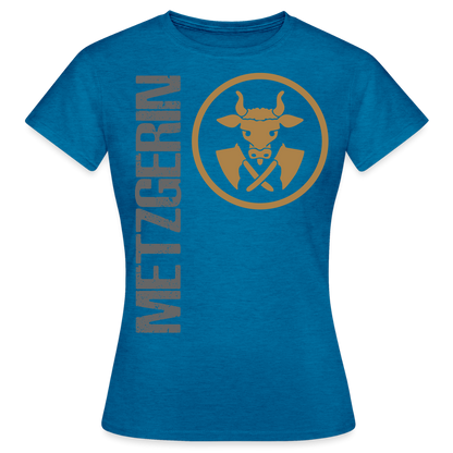 Frauen T-Shirt "Metzgerin" Antikblaues Saphir meliert Frauen T-Shirt {{ color }}