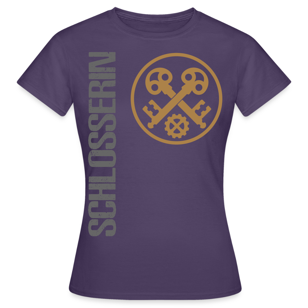 Frauen T-Shirt "Schlosserin" Dunkellila Frauen T-Shirt {{ color }}