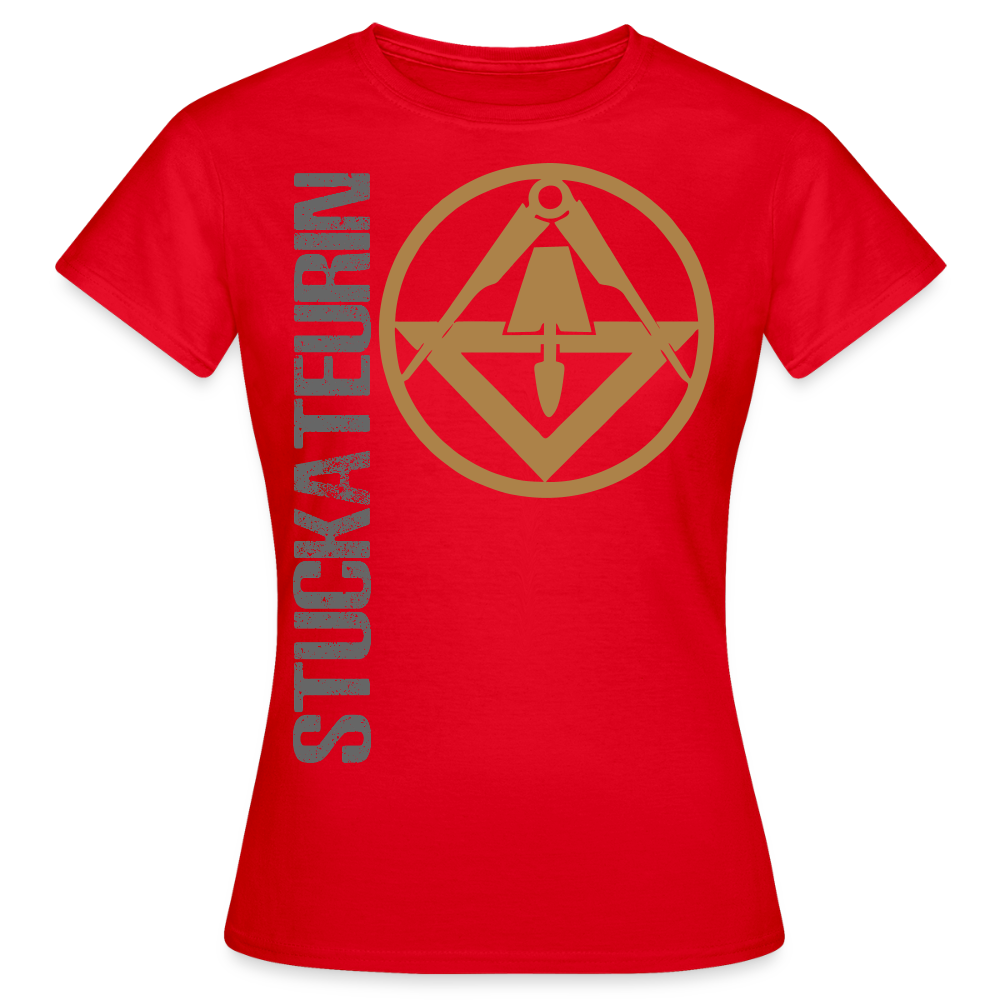 Frauen T-Shirt "Stuckateurin" Rot Frauen T-Shirt {{ color }}