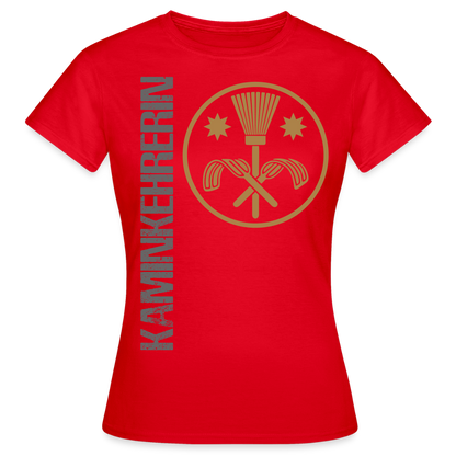 Frauen T-Shirt "Kaminkehrerin" Rot Frauen T-Shirt {{ color }}