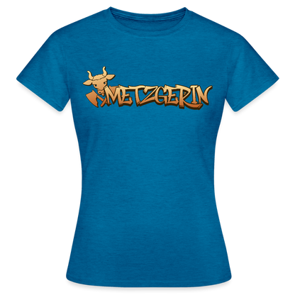 Frauen T-Shirt "Metzgerin" Antikblaues Saphir meliert Frauen T-Shirt {{ color }}