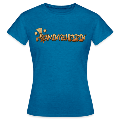 Frauen T-Shirt "Kaminkehrerin" Antikblaues Saphir meliert Frauen T-Shirt {{ color }}