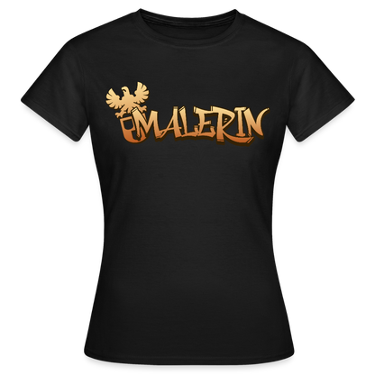 Frauen T-Shirt "Malerin" Schwarz Frauen T-Shirt {{ color }}