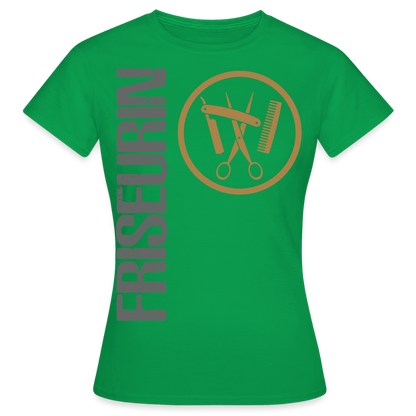 Frauen T-Shirt "Friseurin" Kelly Green Frauen T-Shirt {{ color }}