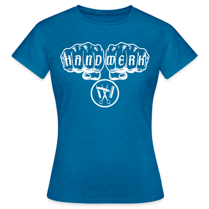 Frauen T-Shirt "Friseur" Antikblaues Saphir meliert Frauen T-Shirt {{ color }}